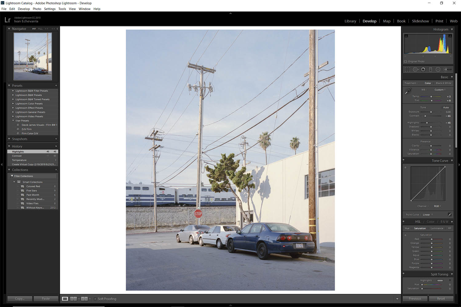 Editing an image for pastel colors in Lightroom