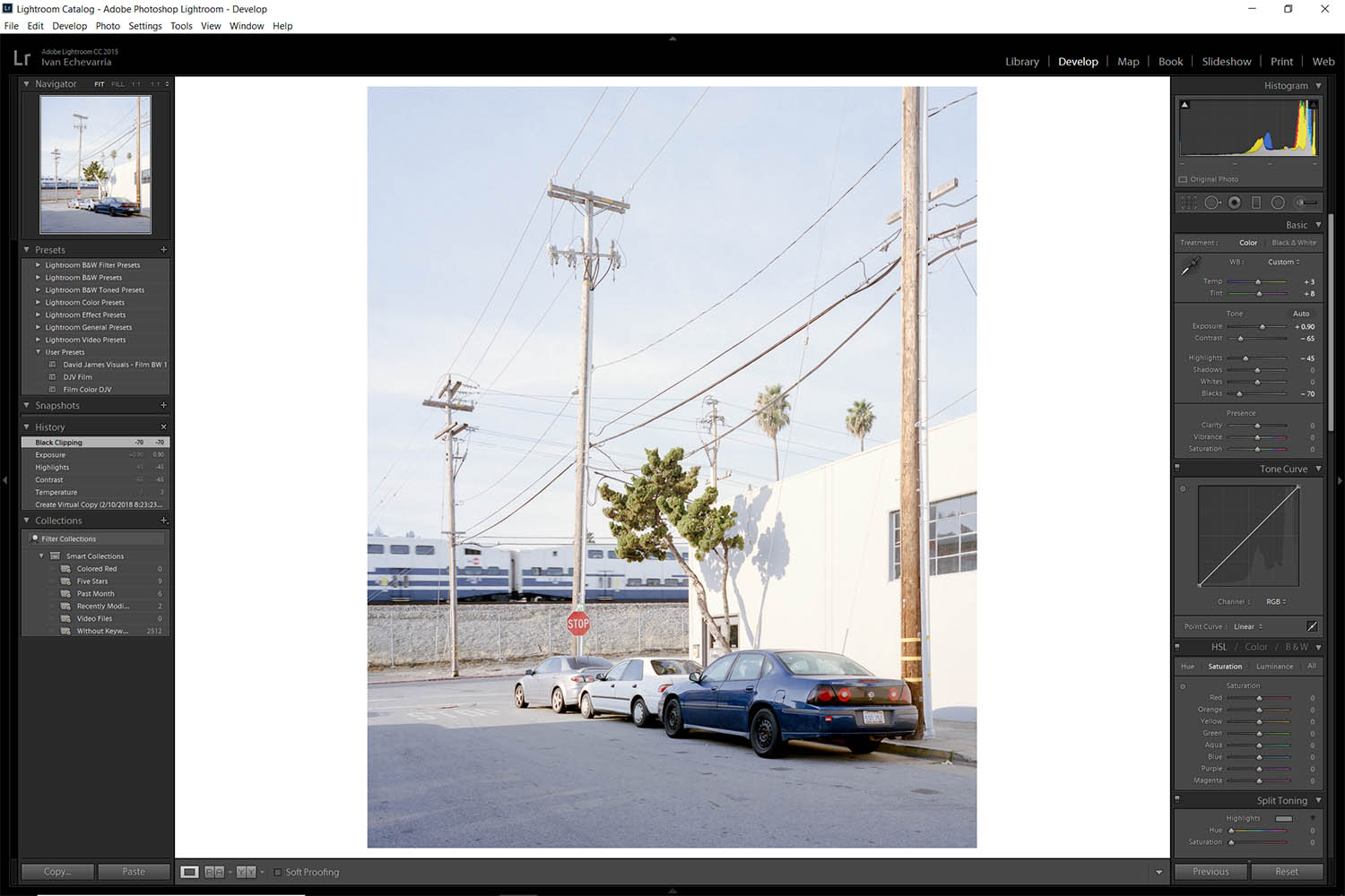 Editing an image for pastel colors in Lightroom