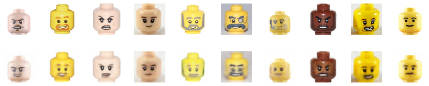 Lego face reconstructions