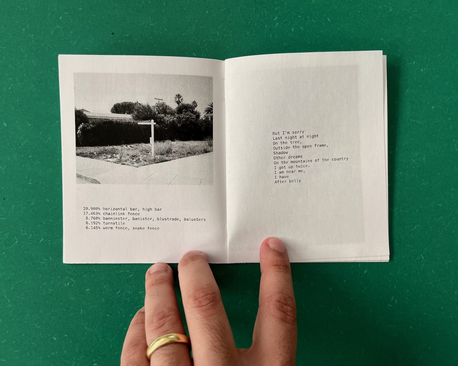 photo of page in zine